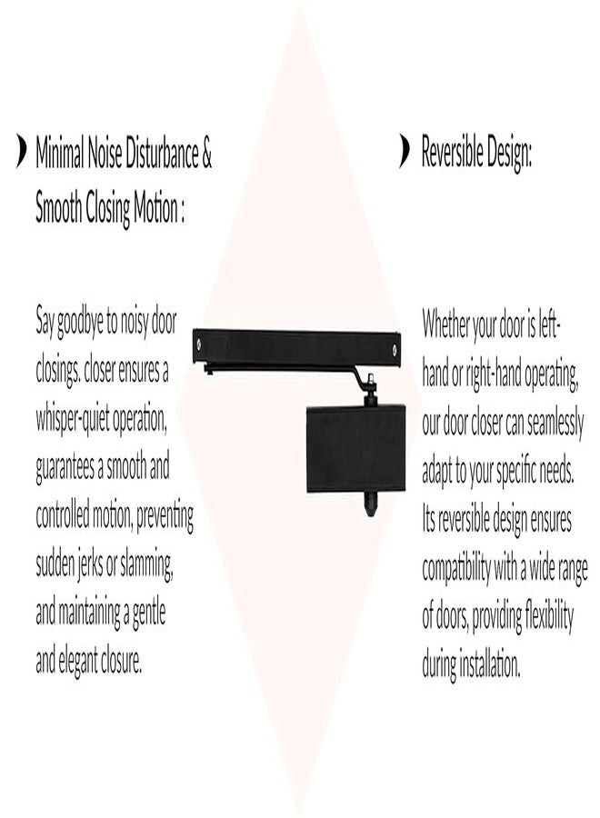 ALCOTT Door Closer for Home | Pelmet Door Closer with Holding Function | Door Closure for Wooden Doors - 5,00,000 Cycle Tested- Ideal for Door Weight Upto 80kg, SILVAR | DC80 Ext. (WP) PT - Image 4